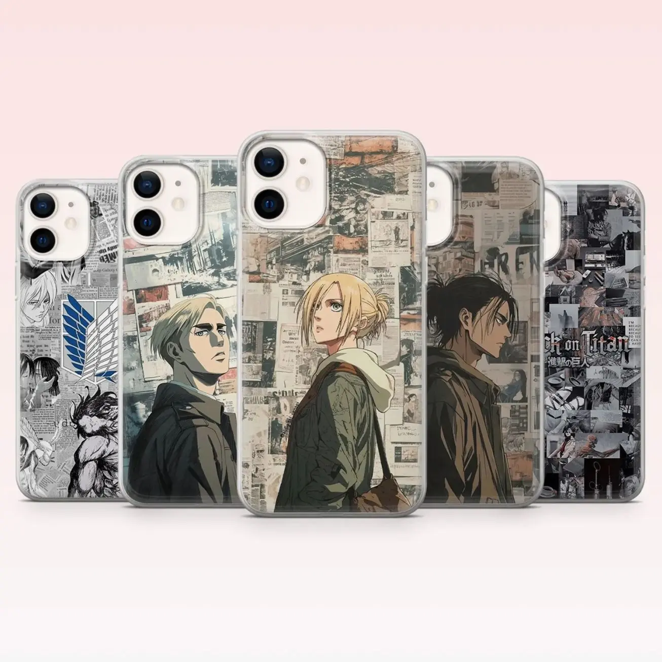 Attack on Titan Phone Case: AOT Scout Regiment Wings of Freedom Dark Shonen Anime Aesthetic Cover Compatible with iPhone X, 11, 12, 13, 14, 15, 16, 17 & Samsung
