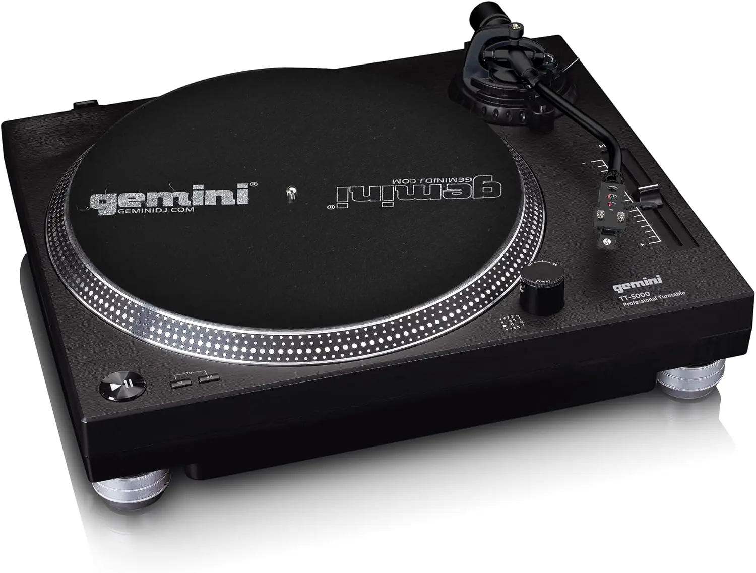 Gemini Direct Drive Turntable with USB and Built-In Preamp | 33 45 78 RPM | Vinyl Record Player for Home with Digital Recording (TT-5000) Gemini Sound