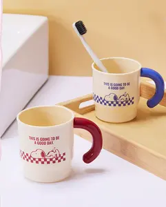 [Limited New Product] MINISO Snoopy Sequence Series Rinsing Cup with Cute Handle, Adorable Cartoon Toothbrush Cup (Color Shipped Randomly)