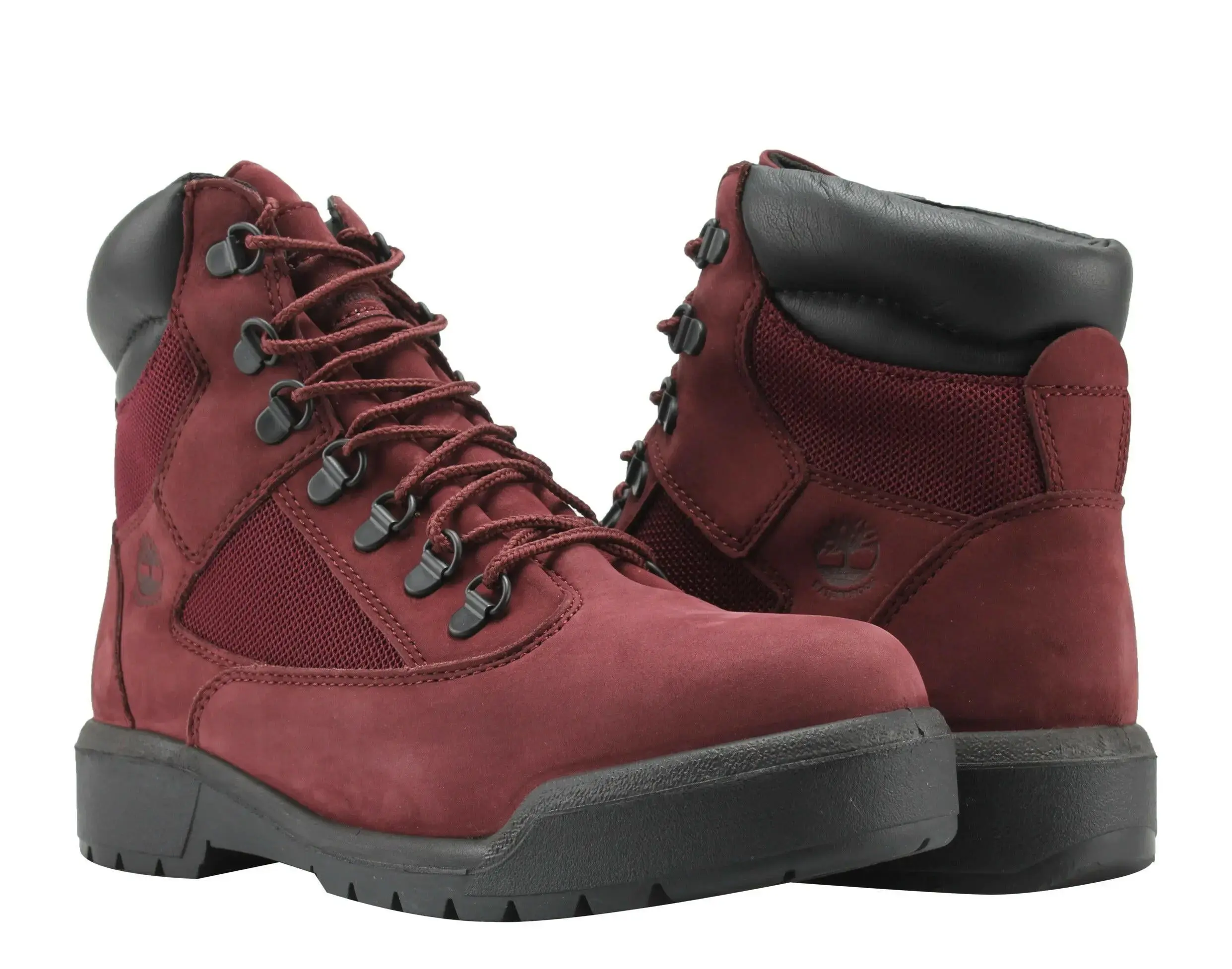 Timberland 6-Inch Waterproof Field Boot in Burgundy Leather | Men's