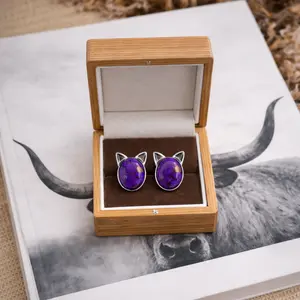 SINGLE STONE CAT STUDS Elegant Minimalist Earrings