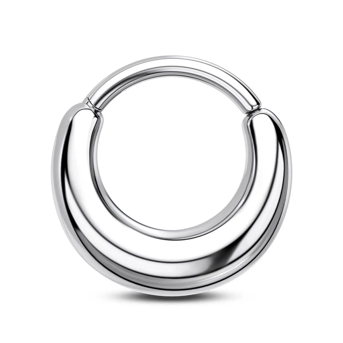 Oufer Paula's Design Silver Aura Titanium False Stretched Thick Septum Ring Christmas Gift Oufer Paula's Design Silver Aura Titanium False Stretched Thick Septum Ring Christmas Gift