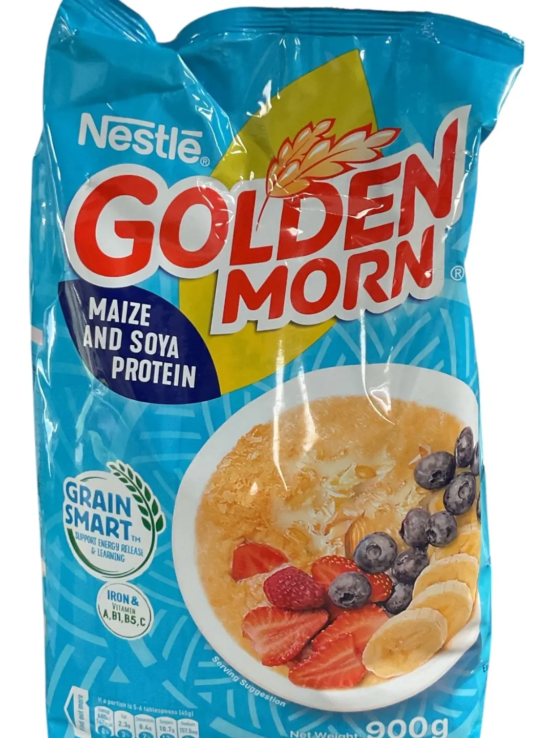 Golden Morn Maize and Soya Protein Cereal with Grain Smart, Iron and Vitamins, Family Size, 900g