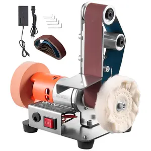 3-In-1 Mini Belt Sander With 13-Inch By 1.2-Inch Sanding Belt, 2.75-Inch Grinding And Polishing Wheel Combo, 7-Speed Adjustable With Forward And Reverse Control For Woodworking, Jewelry Making And Knife Sharpening