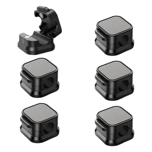 6 Pack Magnetic Cable Clips Magnetic Cord Organizer Adhesive Wire Holder for Home Office Car Desk Nightstand Wall