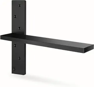 Floating Shelf Bracket Heavy Duty 1/2" Thick Free Hanging Countertop Support Bracket 1 Pack 12" Lx2.5 W  Shelf Bracket for Floating Wall Countertops, Bars, Desks, Bench Seats, Vanities, Mantels