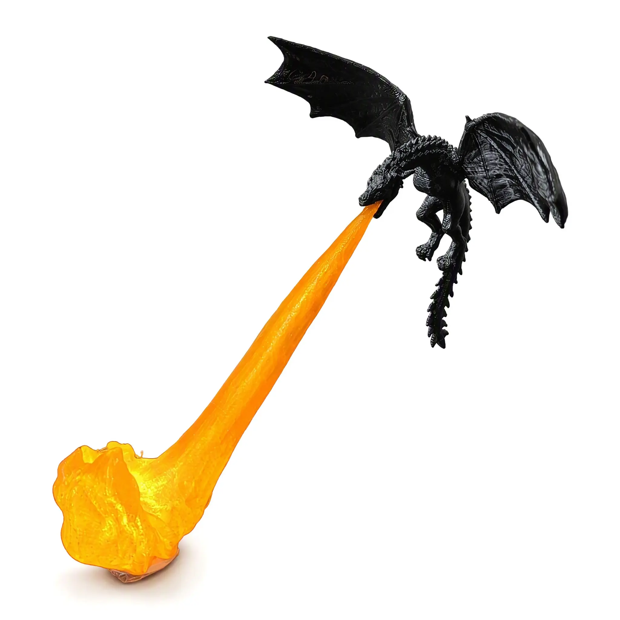 3D Printed Fire-Breathing Dragon Book Corner Light - Lightweight Luminous Magical Home Decor Ornament, Gothic Fantasy Figurine with Glowing Simulated Flame, Desktop Bookshelf Decor Gift for Book Lovers