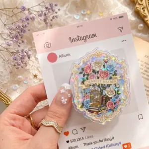 Vintage Floral Book Phone Grip, Aesthetic Reader Phone Stand, Cottagecore Cute Phone Holder Vintage Floral Book Phone Grip, Aesthetic Reader Phone Stand, Cottagecore Cute Phone Holder