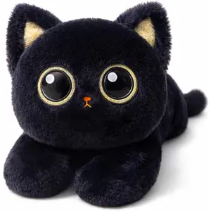 20"| 4 Pounds Black Cat Weighted Stuffed Animals with Unscented Microwavable Heating Pad, Cute Coolable Heatable Weighted Plush Warm Gift for Kids & Adults