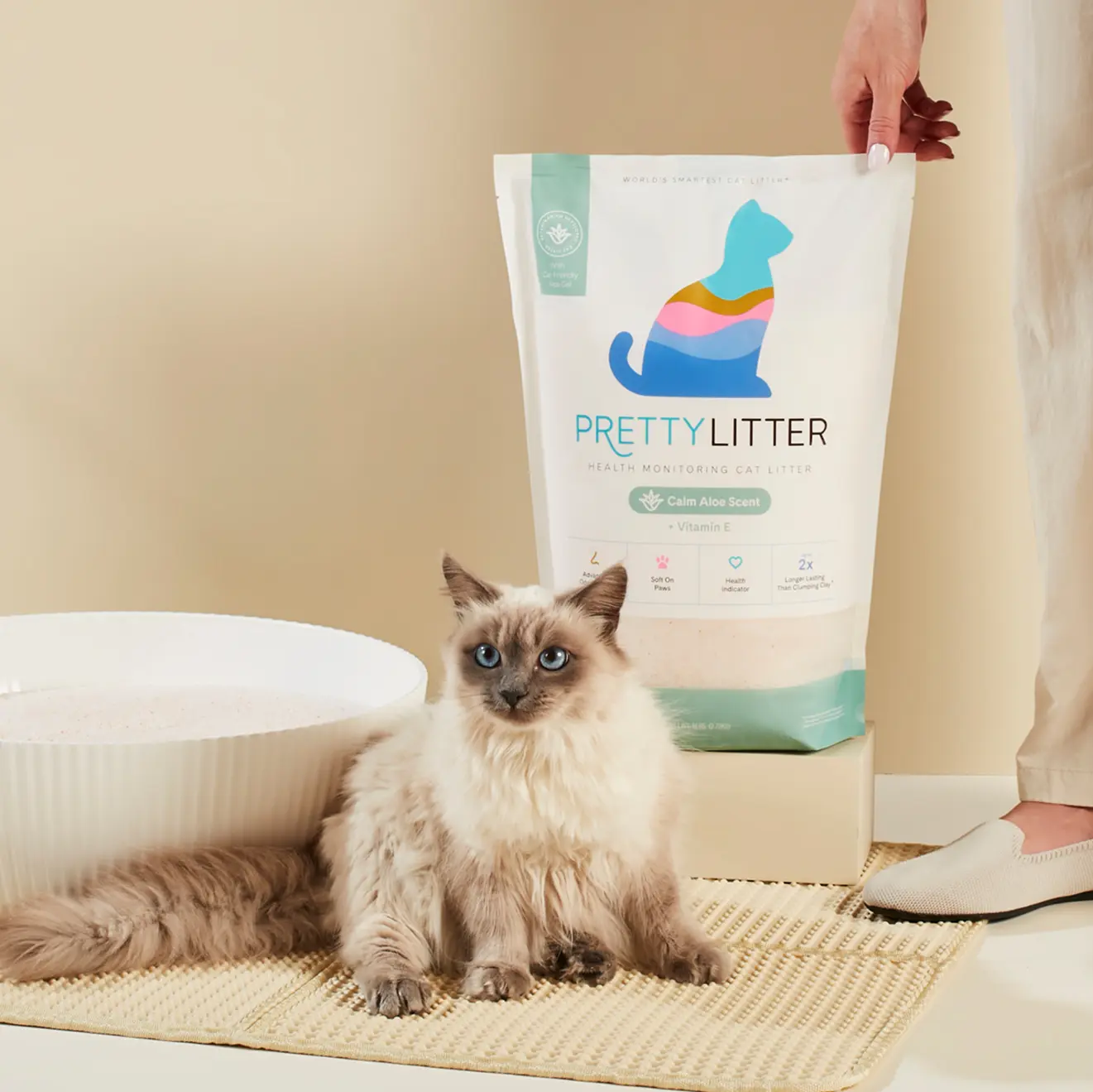 PrettyLitter Calm Aloe Scented Cat Litter, 6lb