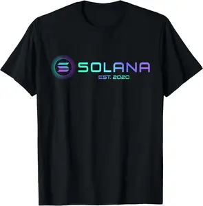 Solana SOL Coin Crypto Logo Blockchain | Solana Unisex T-Shirt Cotton Menswear Man Classic