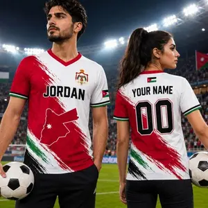 Jordan Soccer Jersey  Jordanian Flag Shirt, Jordan Football Jersey Gift for Men Women 7 ISU NGK