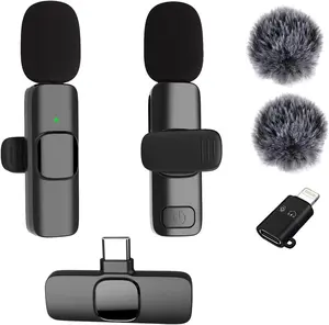 Wireless Lavalier Microphone for Iphone, Ipad and Android Devices, Noise Cancelling,Bluetooth Mini Lapel Microphone for Youtube/Vlogging/Live Streaming/Tiktok/Interview Vislla
