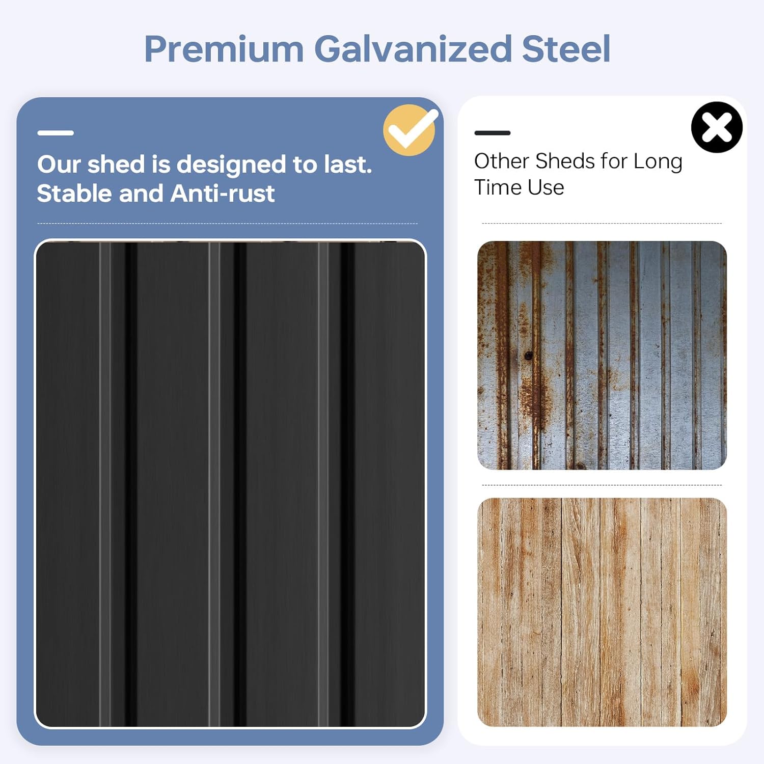 Transform Your Backyard in Minutes!  Aoxun 6x4 FT Metal Storage Shed – Sloping Roof, Lockable Door & Rust-Proof Galvanized Steel! Perfect for Patio, Lawn & Garden Tools. #BackyardOrganization #ToolShed #OutdoorStorage