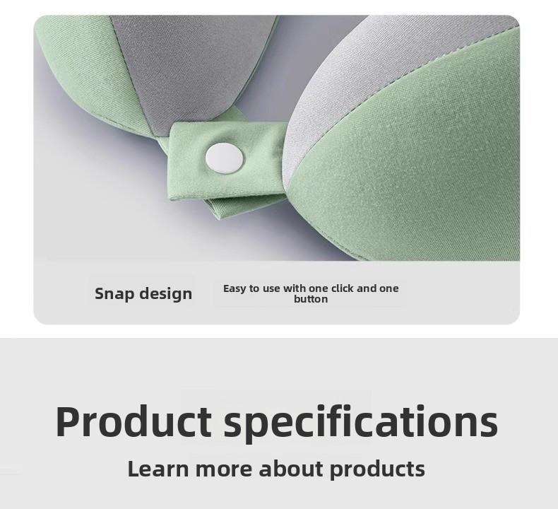 Memory Foam U-Shaped Neck Support Pillow for Travel Airplane Use Car Work Outdoor Naps Office Work with Organiser