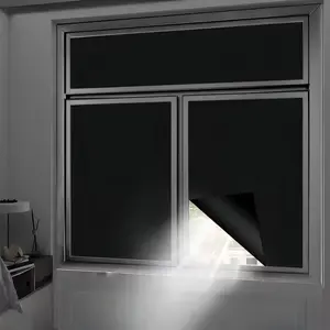 Window Privacy Film, Protection From Prying Eyes, UV Protection, 100% Blackout, Blackout Window Cover, Suitable for Indoor, Home, Office, Kitchen Window Film