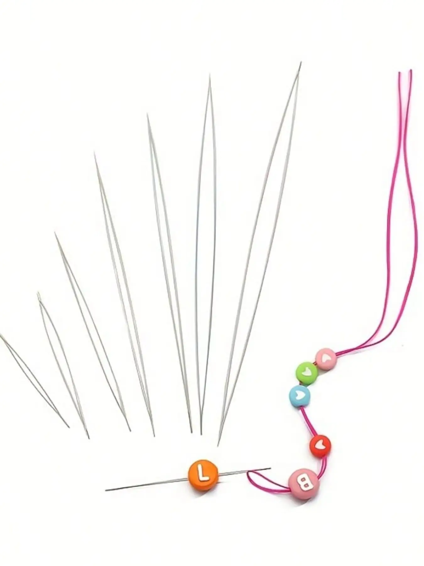 Stainless Steel Bead Tool Set, 15 Essential Tools Including Beading Needles, Large Eye Pins, Hollow Pins, Handmade Necklace Accessories