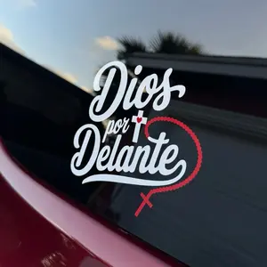 Dios Por Delante Window Vinyl Decal Sticker Dios Por Delante Window Vinyl Decal Sticker