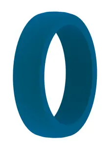 Women's Silicone Wedding Ring, Flat Edge Design, Perfect Gift for Girlfriend, Width 0.23 Inch, Thickness 0.08 Inch