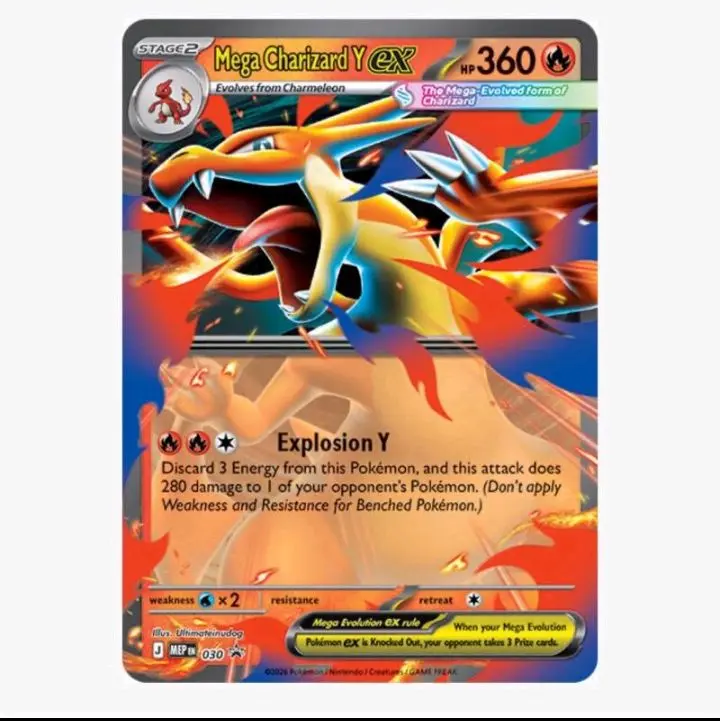 Mega Charizard Y ex 030 Promo Non-Sports Trading Card, Collectible Single Card