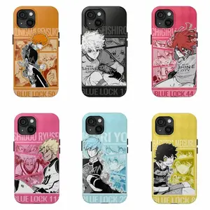Blue Lock Anime Manga Junior Football Graffiti Art Tough Phone Case. Japanese Sports Aesthetic Heavy Duty Shockproof Protective Smartphone Cover Suitable for iPhone 17-11 Pro Max