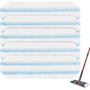 5 Pack H2prO Mop Pads Replacements Compatible with OCedar H2prO Flat Mop System,Microfiber Mop Pads  Replacements for O Cedar H2prO,Machine Washable and  for H2prO Mop Refills