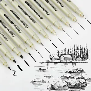 Art Pens, Multiliners, Fineliner Ink Pens,Set of 12 Technical Drawing pen,Pigment Pen,Fine Point,Black,Waterproof,for Art Watercolor,Sketching, Micro Drawing,Micro Fineliner Art Pens, Doodle Drawing Pen