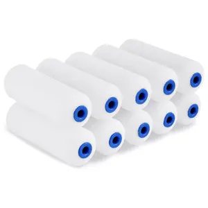 4-Inch Foam Mini Paint Roller Set with Roller Frame and Covers for Walls, Cabinets, Cupboards, and Doors