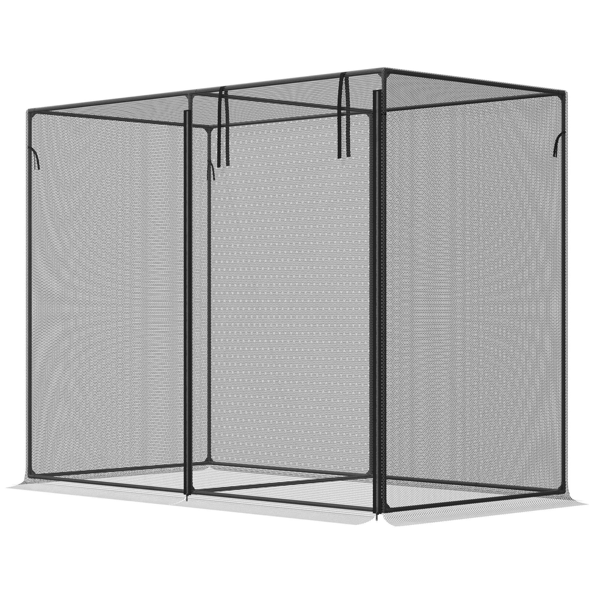Black Garden Crop Cages (6 x 3ft) - Plant Animal Protectors with 6 Ground Stakes and Storage Bag, Ideal for Vegetable Beds, Flower Gardens