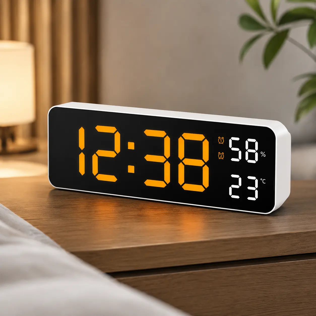 LED Digital Wall Clock with Mount & Switch, Large Display Light Set, Dimmable, Countdown, DST, Date, Week, Temperature, Modern Home Decor for Bedroom & Office, Gifts for the Bedroom, Mother’s Day Gift, Room Decor, Mother's Day Gifts