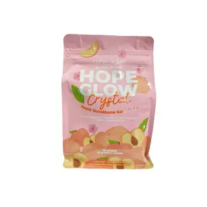 LUNA AURA Hope Glow Crystal Peach Glutathione Juice Drink – S-Acetyl Glutathione, Crystal Tomato & Centella Asiatica Antioxidant Supplement – Supports Radiant Skin & Overall Wellness – 10 Sachets x 18 g