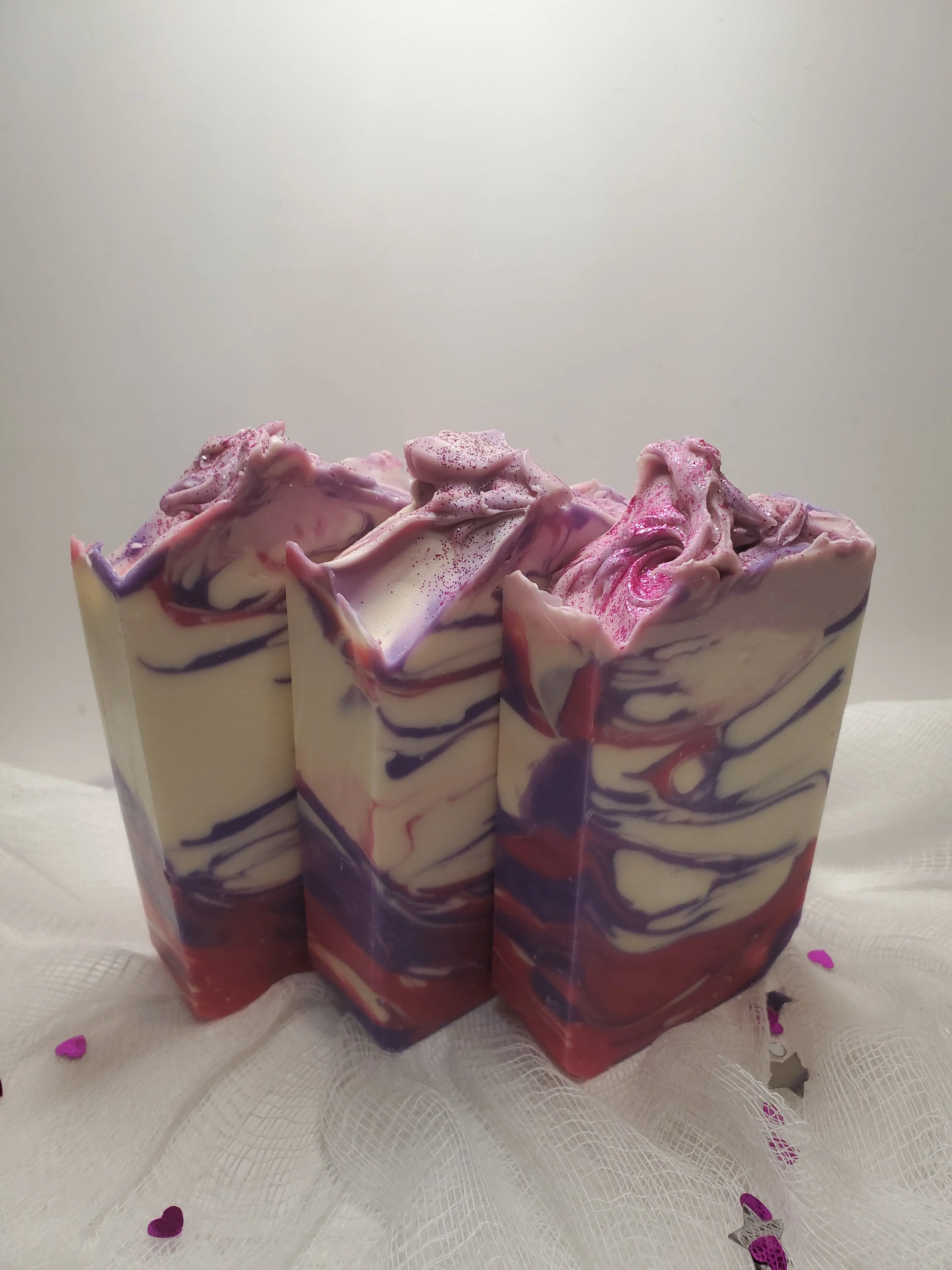 Halian's Creations Sweet Berry Delight Soap 4.0 oz Organic Raspberry Vanilla Scented Handmade Body Care Floral Fragrance