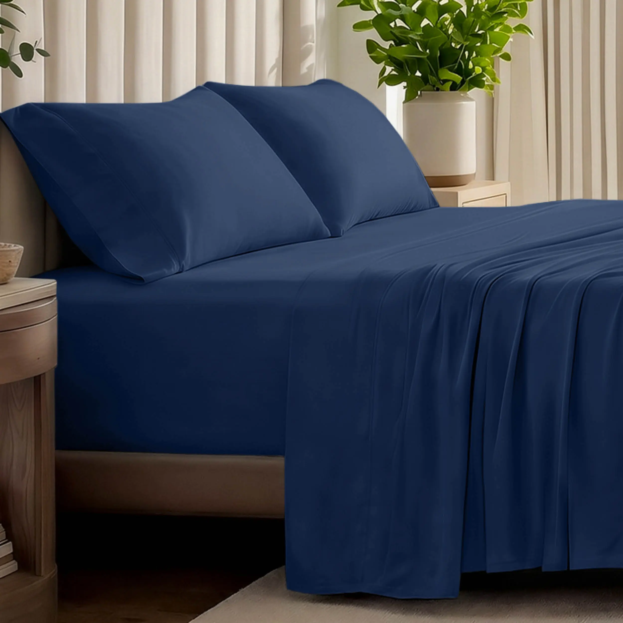 Bare Home Organic Cotton Jersey Bedding Set - Soft Comfy Bedding with Soft Breathable Sheets, Organic Cotton Pillowcases for Bedroom Use, Soft Breathable Sheet