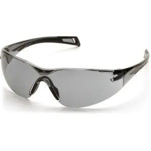 Slim Fit Wraparound Safety Glasses for Smaller Faces, Polycarbonate Ergonomic Design with Anti-Fog Gray Lens, UV & Side Protection, ANSI Z87.1 Certified