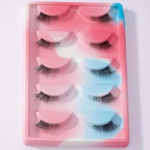1/2pcs/set Long Fluffy Lightweight False Eyelashes, Wispy Cat Eye Look Faux Lashes, Natural Curling Eye Makeup Strip Lashes For Daily Use