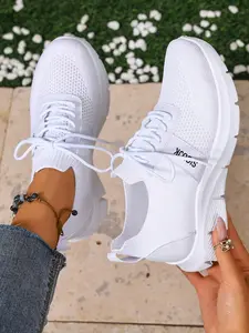 Women's Breathable Casual Sports Shoes, Lightweight Thick Sole Shock Absorption Running Shoes, Sporty Running Shoes, One-Click Fastening Comfort Sneakers, Athletic Running Shoes, Workout Sneakers