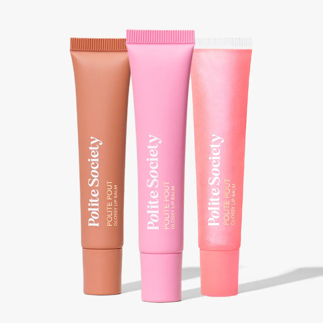 Polite Pout Glossy Lip Balm Trio