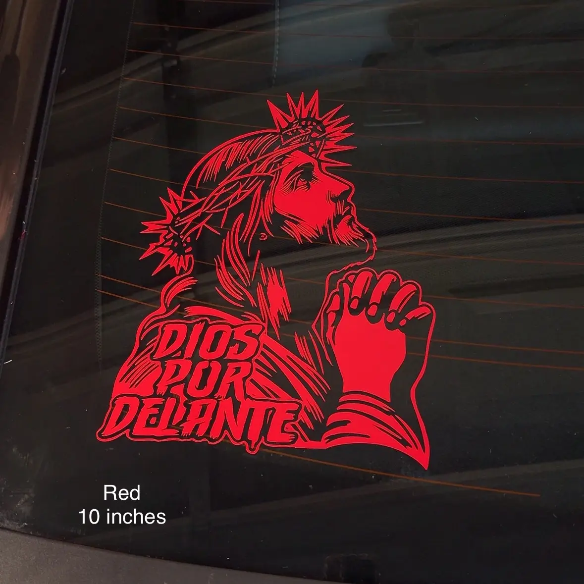 Dios Por Delante Decal Sticker - Customizable for Cars, Trucks, SUVs, Glass Doors, Windows, Fridges - Available in Multiple Colors Vehicle Exterior Decoration