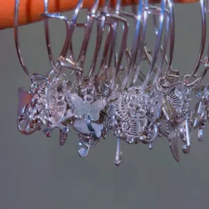 Silver bangles with silver charms 2 for $10