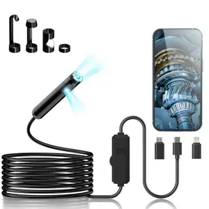 Endoscope Borescope Camera with 8 Adjustable LED Lights, Car Inspection Camera, IP67 waterproof Multifunctional Inspection Tool for Car Repair, Home Appliance Inspection, Pipeline Maintenance, Automotive Vehicle Tool
