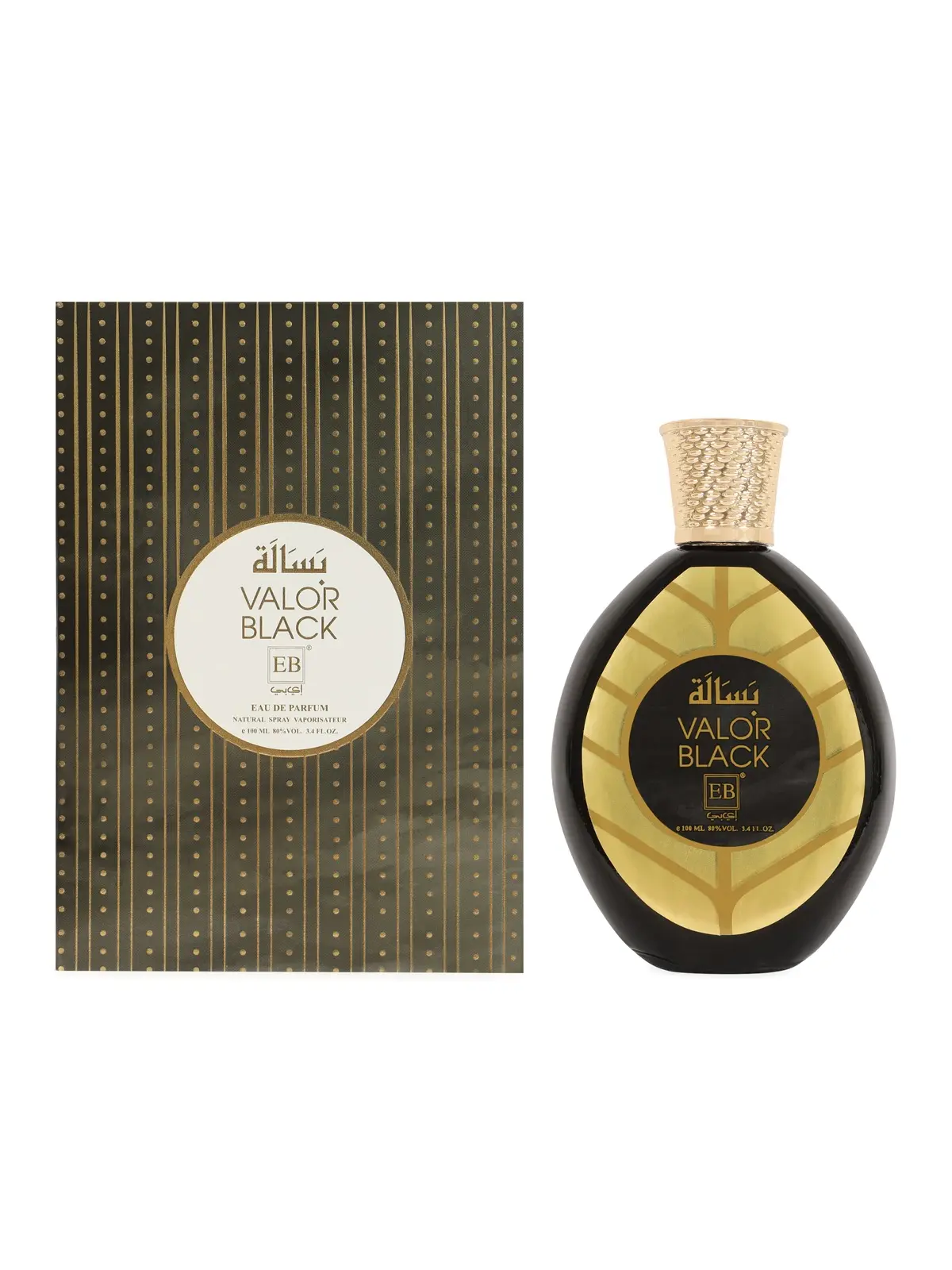Valor Black Eau de Parfum by EB - 100ml Bottle, Elegant Packaging - Men's Fragrance