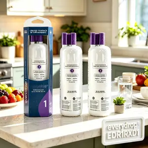 NSF Certified Brand Genuine EDR1RXD1 Refrigerator Water Filter Compatible with Whirlpool W10295370A Everydrop Filter 1, EDR1RXD1B, W10295370, WHR1RXD1, KAD1RXD1, P4RFKB2, P8RFWB2L, 46-9930, 46-9081