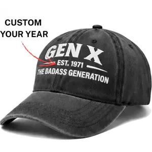 Gen X Customize Hat, Gen X Cap, Generation X The Badass Generation Perfect Gift For Dad Low Profile Dad Hat-Pigment Dyed