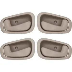 Inside Interior Door Handle for 1998 1999 2000 2001 2002 Toyota Corolla Prizm Front Rear Driver & Passenger Side Replacement Manaul Lock Beige/Tan (4Pcs)