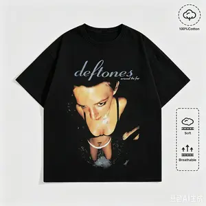 Vintage Deftones rock band T-shirt, “Around the Fur” album cover, casual streetwear, cotton short-sleeve tee, men’s/women’s/unisex, black