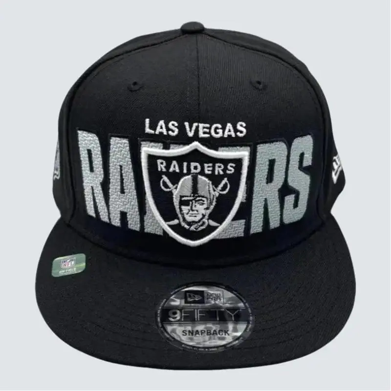 New Era Las Vegas Raiders 50th Anniversary Chrome Two Tone Edition 9Forty A Frame Snapback Hat, Las Vegas Raiders Snapback Hat