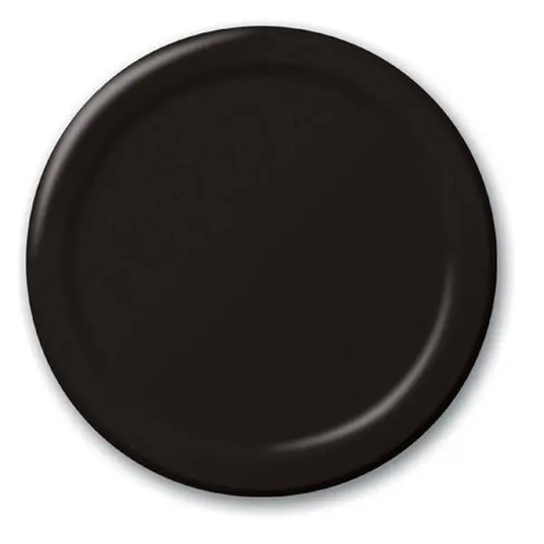 Touch Of Color 7 In. Solid Rainbow Black Velvet Lunch Plates - Higher Count, Lower Cost, Case of 900 (Model 753260B)