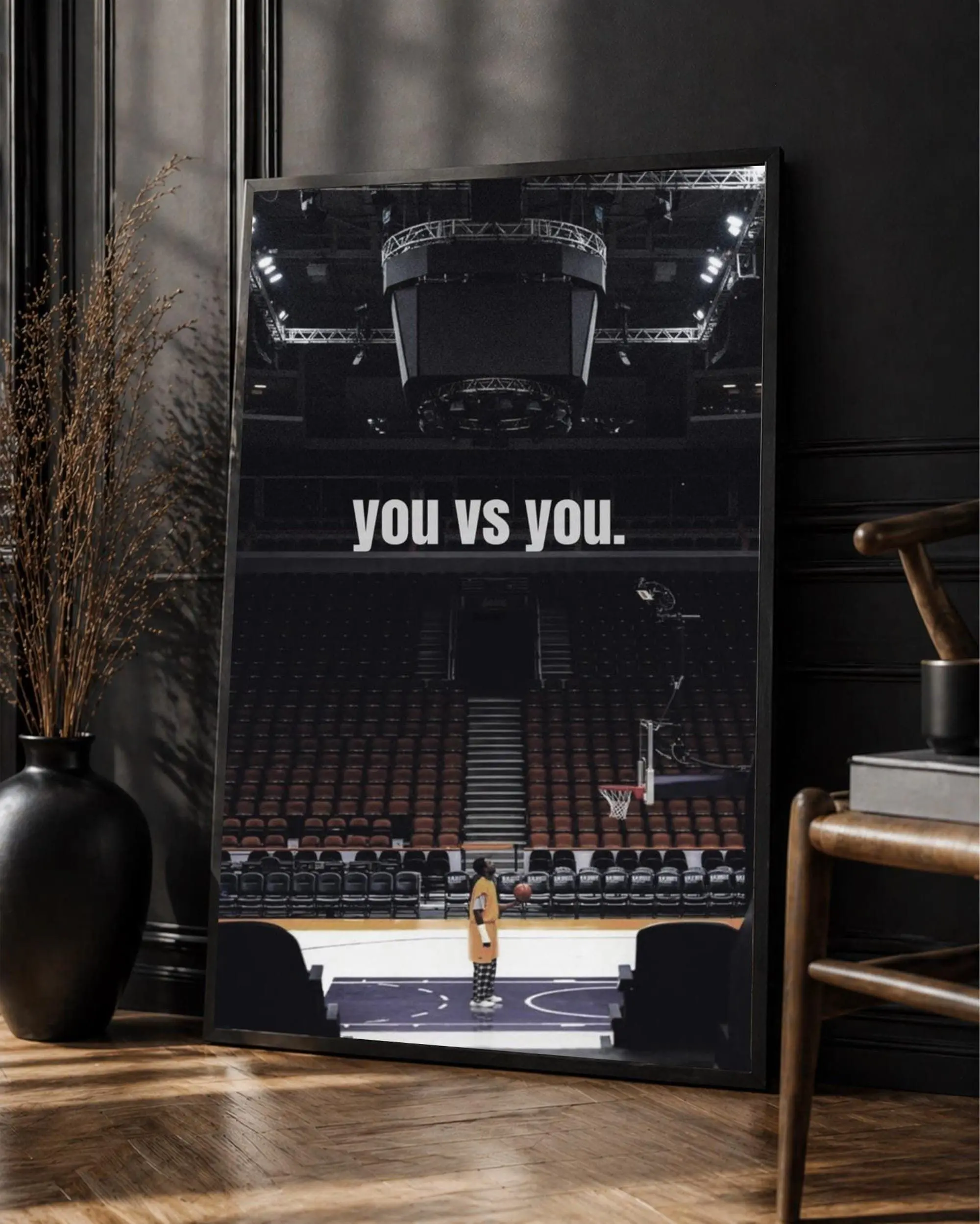 Kobe Bryant You vs You Poster, Basketball Motivation, Athlete Mindset, Gym Art  ( Unframed - Print Only )
