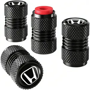4 Pack Valve Stems for Honda - Corrosion Resistant, Universal Aluminum Alloy Dustproof Tire Valves, Compatible with Cars, SUVs, Trucks, Bicycles, Motorcycles (Black)(Red)