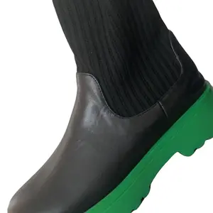 Green and black boots fashion boots
